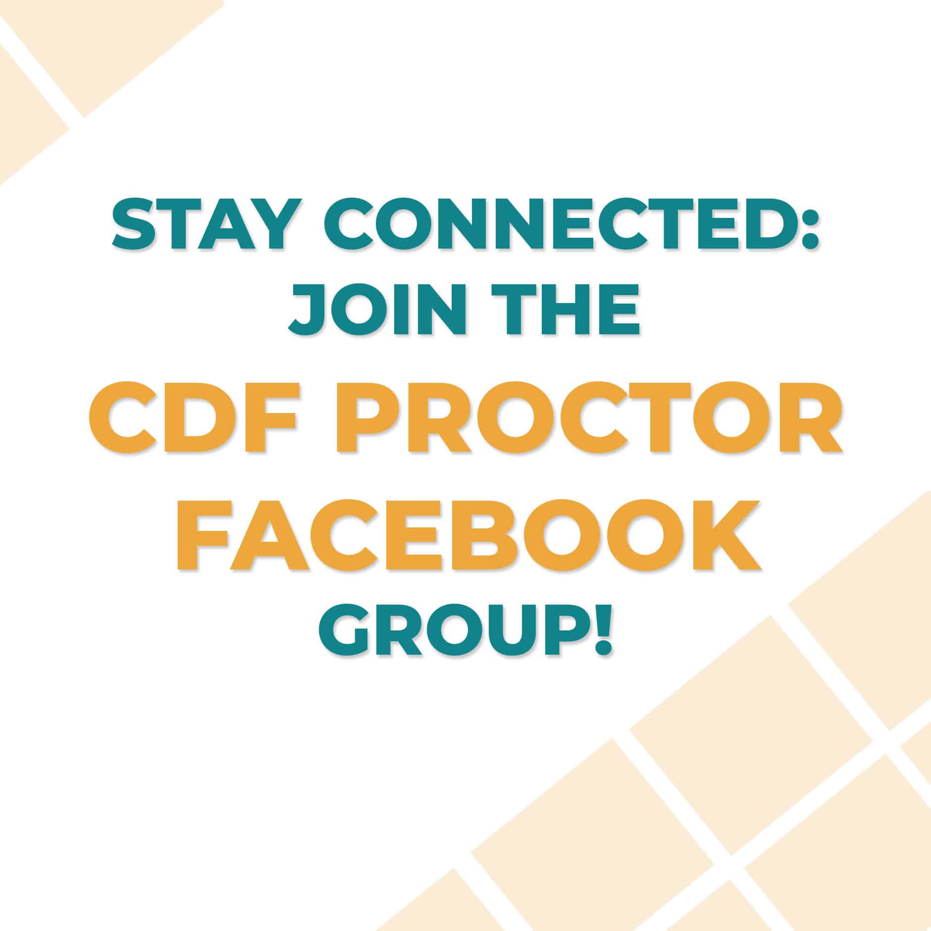 Join the CDF Proctor Facebook group!